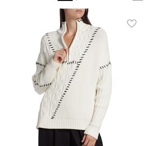 STAUD Hampton Half-Zip Sweater
